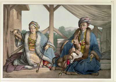 Reise nach Athen und Konstantinopel: Ismael, Bey und Mehemet, Pascha, ca. 1819 von Louis after Dupre